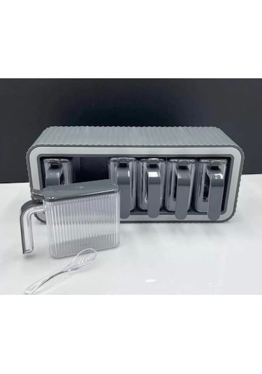 Baroness Bs11057 Akrilik Baharatlık Seti 6 Lı Gri