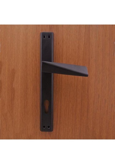 Prizma Mat Siyah Aynalı Kapı Kolu