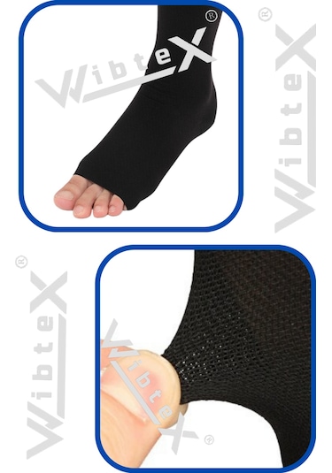Wibtex Unisex Çift Diz Altı Varis Çorabı
