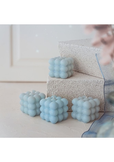 Ersu Store Dekoratif 4'lü Mavi Renkli Kokulu Bubble Set