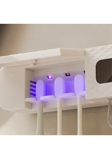 1 Akıllı Diş Fırçası Rafı Duvara Monte 3 Yuvalı Diş Fırçası Akıllı Kurutma Black Amerika Birleşik Devletleri Siyah