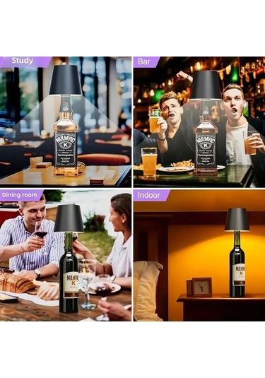 Honeybeeshop Beyaz 1200mah Sarj Edilebilir Led Sarap Sisesi Fis Isigi Bar Yemek Masasi Lambasi Dokunmatik Uc Renkli Yatak Odasi Tasi Beyaz