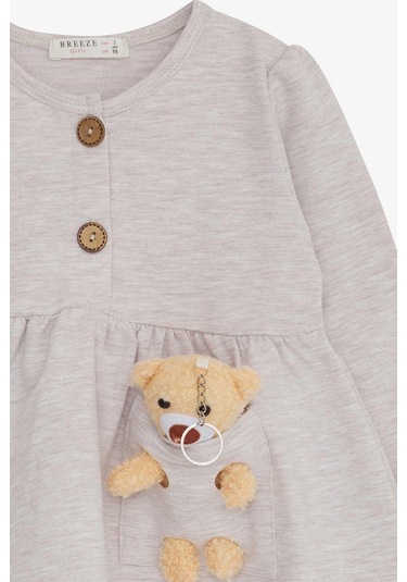Breeze Kız Çocuk Uzun Kollu Elbise Ayıcık Aksesuarlı 2-6 Yaş, Bej Melanj-bej Melanj Bej Melanj Breeze Kız Çocuk Uzun Kollu Elbise Ayıcık Aksesuarlı 2-6 Yaş, Bej Melanj-bej Melanj Bej Melanj