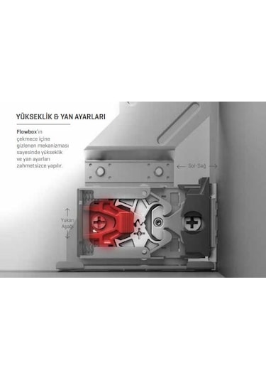 Samet Smart Flow Çekmece Rayı Bordürsüz 450Mm