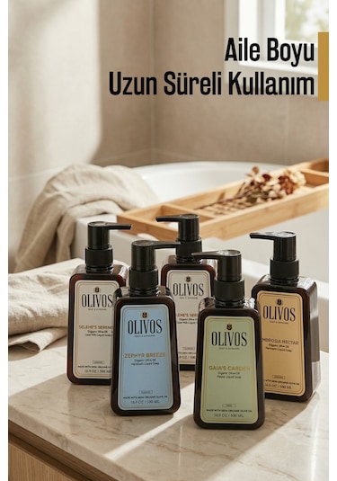 Olivos Zeytinyağı Bazlı Sıvı Sabun Seti 5 x 500 ML