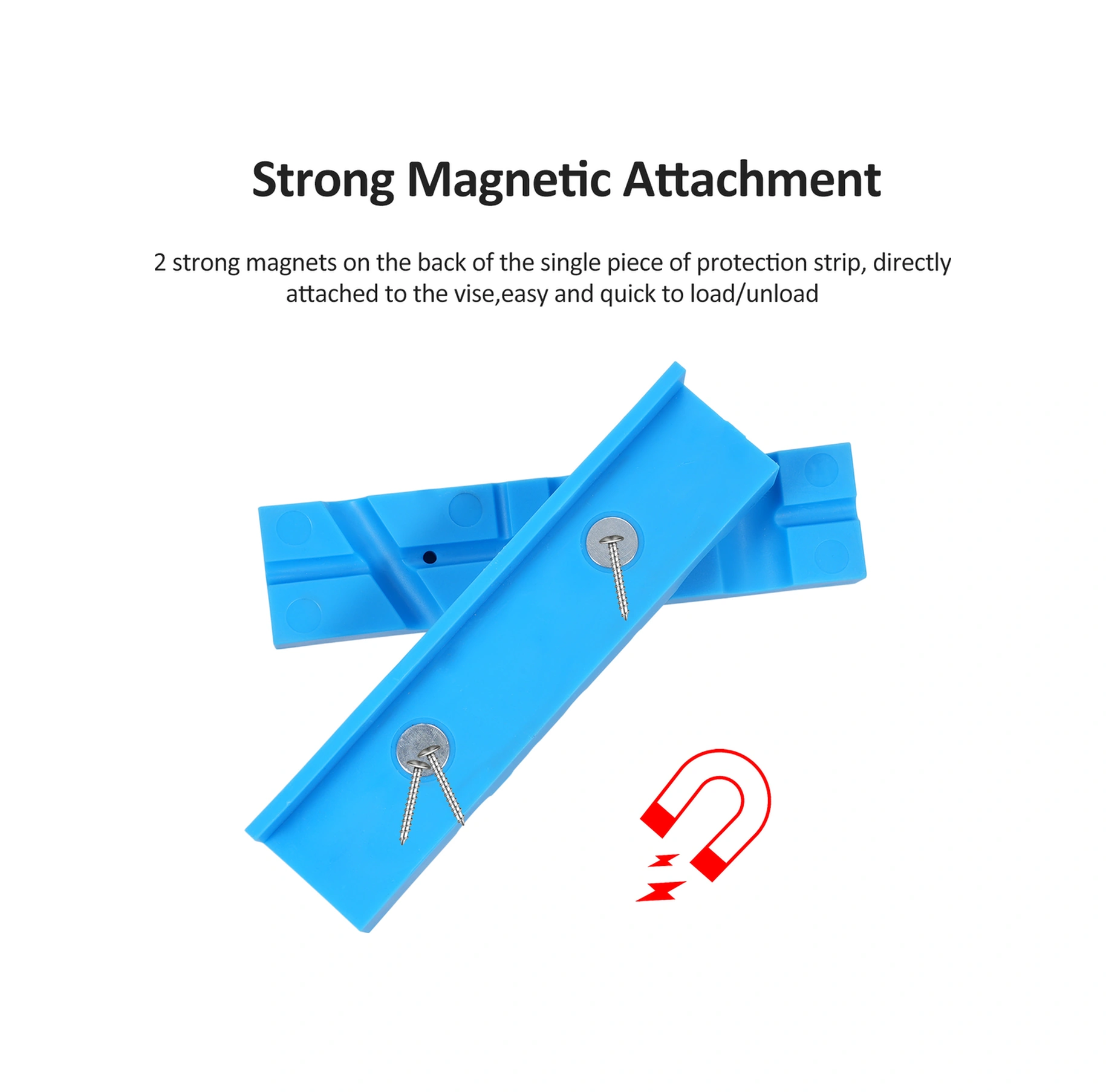 Skycity Magneetik Muayene Aleti Tırnaklı Tırnak Koruması, Kayma Önleyici Pu Paspası, Mavi, 2 Adet