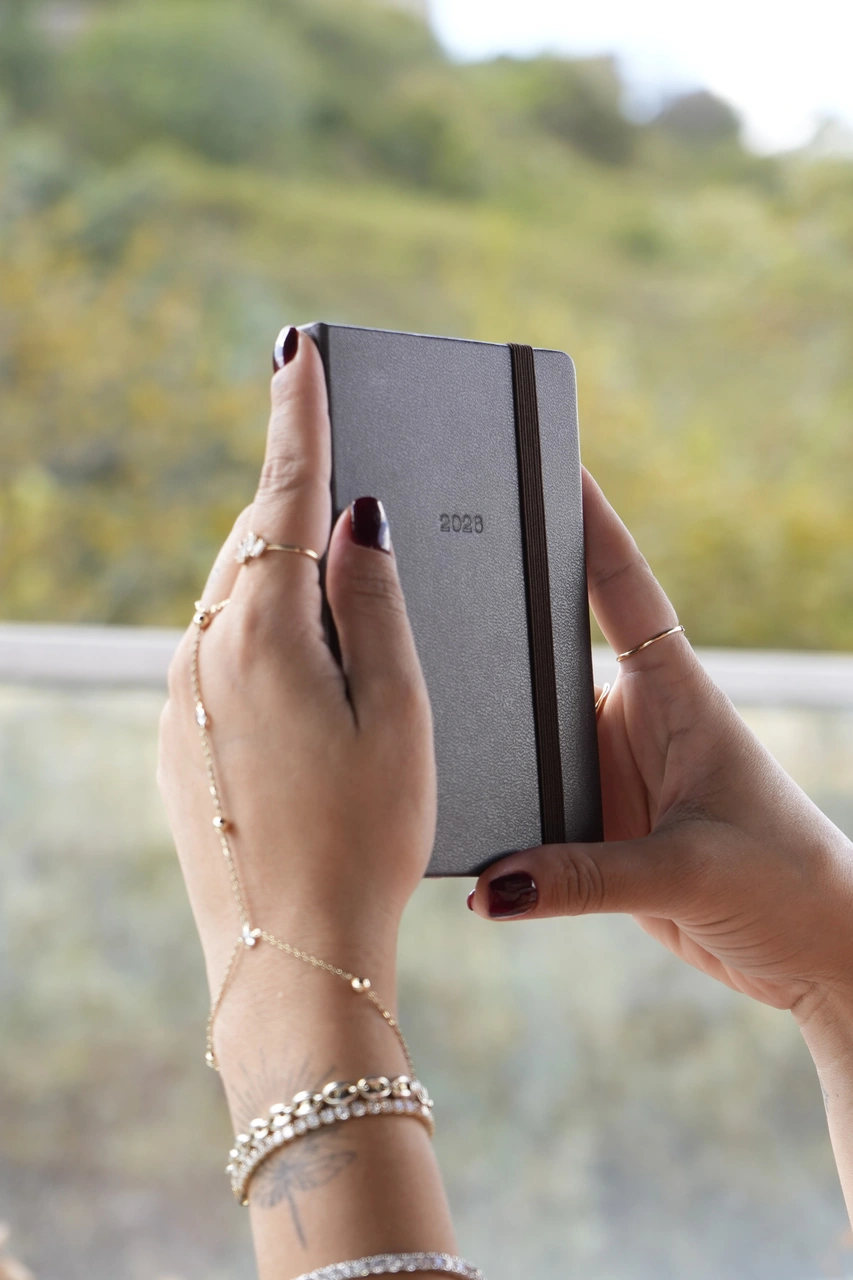 Classic 2026 Haftalık Ajanda A6 9x14 Cm Sert Kapak. Kahverengi