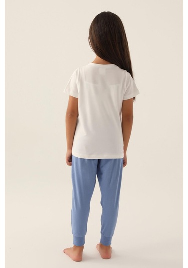 Roly Poly 3390 Butterfly Kız Çocuk Pijama Takımı Krem