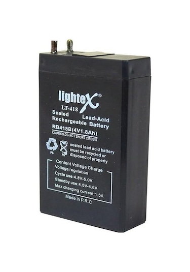 Lightex Lt-418 4V 1.8Ah Bakımsız Işıldak Aküsü