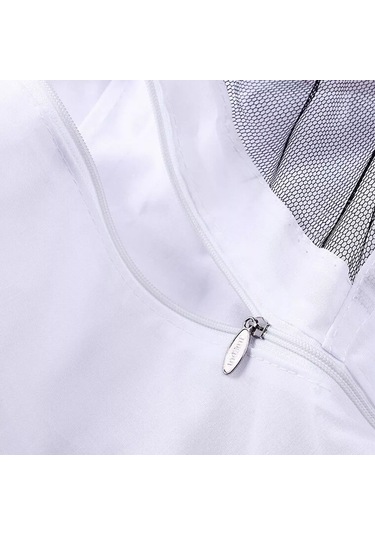 Youmex "4 Parçalı Arıcı Seti: Arıcı Ceketi, Eldiven, Çerçeve Tutucu Ve Fırça - Arı Sokmalarına Karşı Koruma" Beyaz