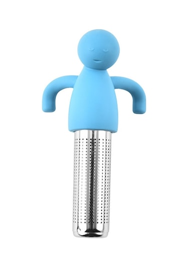 Sones Adam Şeklinde Çay Filtresi Demleyici 304 Paslanmaz Çelik Çay Süzgeci Mavi