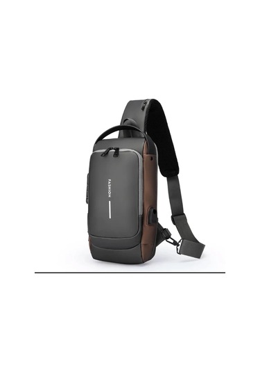 Powerbank Destekli Erkek Ön Göğüs Çantası Çok Renkli