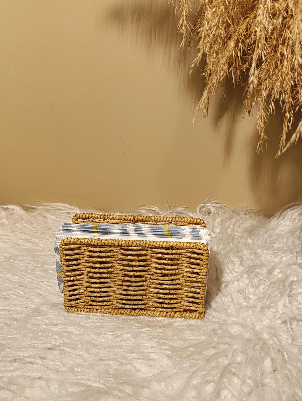 Hasır Rattan Kare Peçetelik Diğer