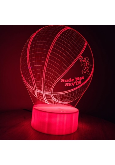 Jetjest Kişiye Özel Basketbol Temalı 3d Rgb Led Lamba
