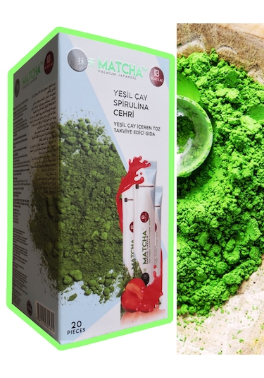 Matcha Premium Japanese Çilek Aromalı  Burner Form Maça Çayı 20'li