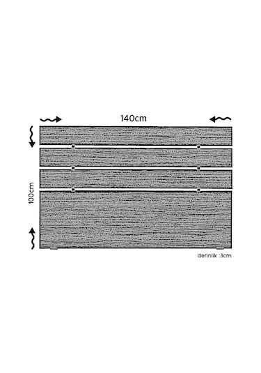 Pasific Home Huga Çift Kişilik Yatak Başlığı 140lk, Ceviz, 140 cm Baza Başlık