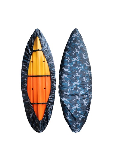 Teltree Kano Korumalı Örtü, Deniz Kamouflajlı, 210d Oksford Kumaşı, 2.6-3.0m Boyutuna Uygun, Üç Kayışlı Tasarım