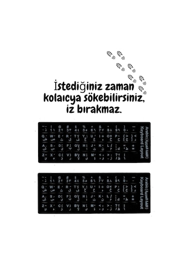 Mn6 Map01 Arapça Klavye Etiketi/silinmez-3 Adet/notebook-pc Uyumlu/arapça Klavye Sticker