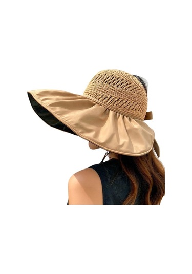 Kadınlar İçin Şık Plaj Şapkası, Güneşten Koruyucu Geniş Kenarlı Balıkçı Şapkası, Yazlık Bisiklet Ve Deniz Kenarı Kullanımı İçin Uv Koruma Sağlayan Moda Şapka Yeşil