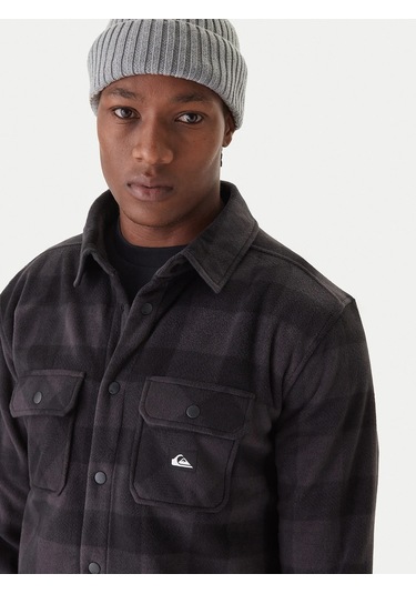 Quıksılver Berıng Straıt Check Shırt Anthracite - Pattern 1 Erkek Polar Ceket Eqypf03075-6454 Siyah Melanj