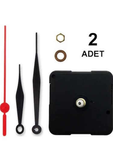 2 Adet, Duvar Saat Mekanizması, Sessiz, 10 Mm Şaft, Saat Motoru, Diğer