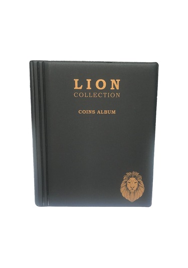 Lion Marka Madeni Para Albümü 10 Sayfa - 120 Cepli Siyah