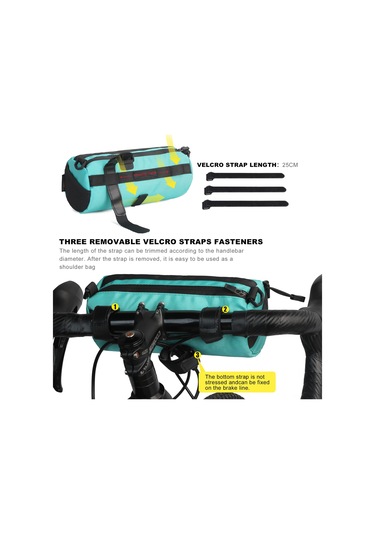 Padalink Rhinowalk Hafif Bisiklet Başlık Çantası - 2.4l Kapasite, Ayarlanabilir Omuz Askısı, Mavi Renk Mavi