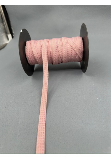 1 Cm Çizgili Puntalı Şerit-5 Metre - Gül Kurusu