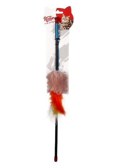 Natura PTC-022 45 CM Tüylü Peluş Top Kedi Oltası