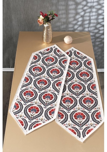 Çeyiz Diyarı Sema 2li Lüks Runner 45x140 Cm Çok Renkli