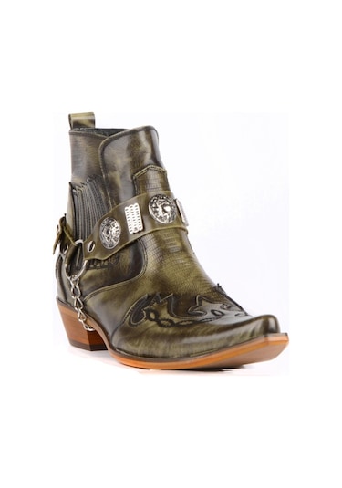 Footcourt Oliv Erkek Kovboy Bot (Western) Yeşil