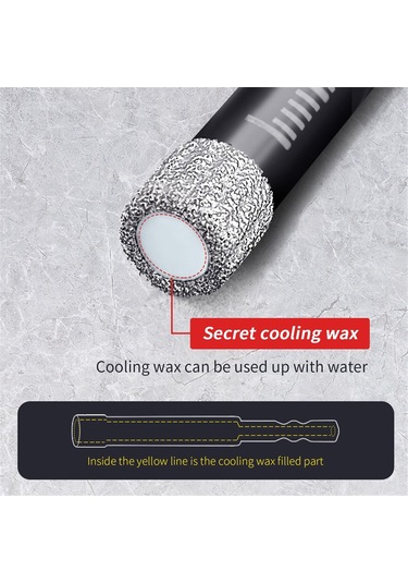 10 Adet Elmas Matkap Ucu, 6 Mm Kuru Elmas Çekirdek Matkap Ucu Seti