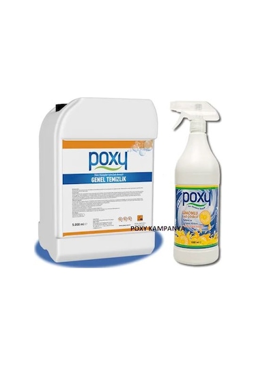Poxy Genel Temizlik 5 L + Limonlu Yağ Çözücü 1 L