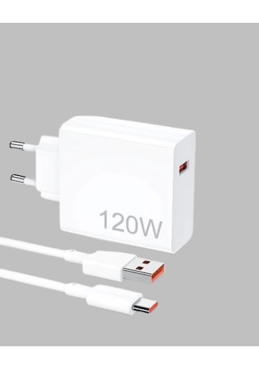 Buğz 120 Watt Hızlı Şarj Adaptörü Samsung S20 S21 S22 S23 Uyumlu