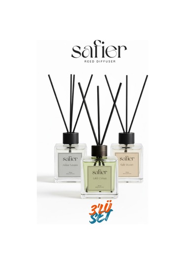 3 Lü Çubuklu Oda Kokusu Seti Yağmur Ormanları,bahar Çiçekleri,beyaz Sabun 100 Ml Karışık