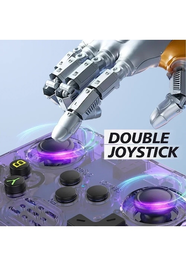 En İyi R36s R36h Retro El Video Oyun Konsolu Linux Sistemi 3.5 Inç Ips Ekran R36s Purple-64g