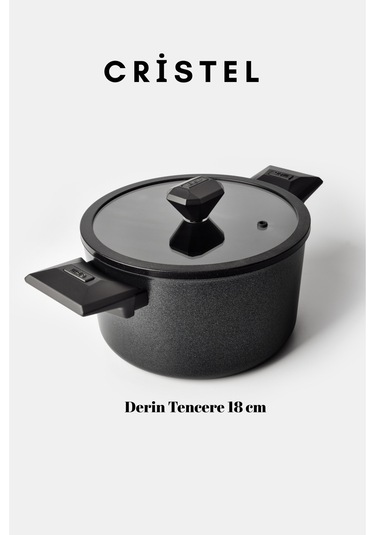 Cristel 7 Parça Tencere Seti Siyah Siyah