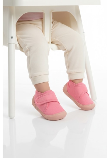 Ayakmod Pembe Süet Cırtlı Bebek Panduf Ba&ba 058989 B Pembe