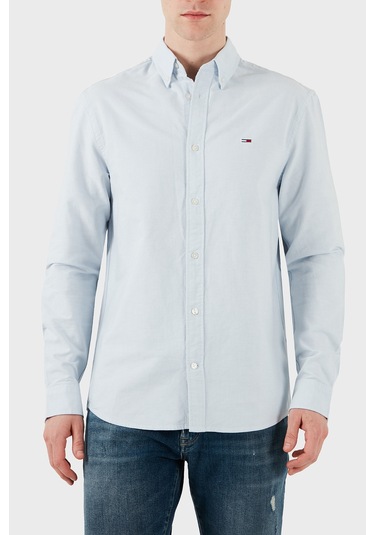 Tommy Jeans Erkek Gömlek Dm0dm21298 C3q Açık Mavi Açik Mavi
