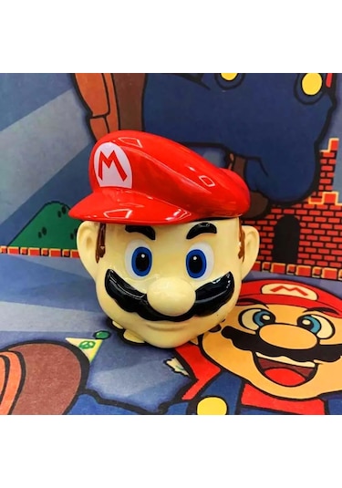 Mario 3d Mug Dekoratif Seramik Kaplama 3d Mario Kupa-1861