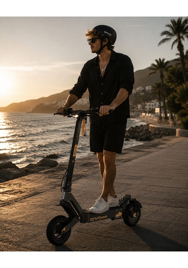 Onvo Mx-01 800w Elektrikli Scooter Mx 2026 Serisi Kasklı Siyah