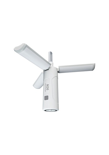 Sones 3500mah M26 Katlanabilir El Lambası Taşınabilir Üçlü Yaprak Kanca Açık El Feneri Çok Fonksiyonlu Kamp Işık Beyaz