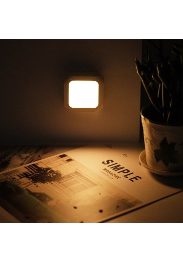 Maiyame 2'li Paket Akıllı Işık Algılama Ve Parlaklık Ayarlı Led Gece Lambası - Güneş Işığı, Güneş Işığı Koruyucu, Enerji Tasarruflu Absek, Beyaz, 0.6w, Avrupa Standardı Diğer