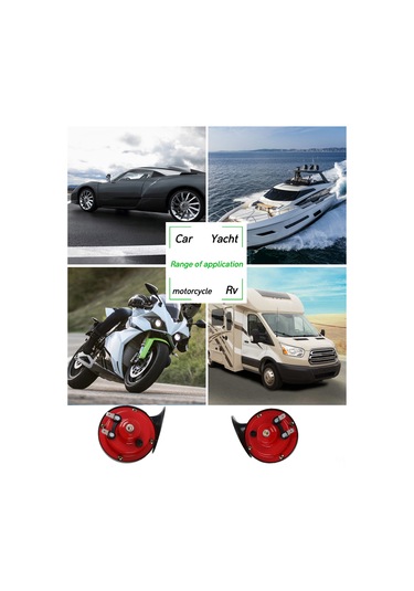 Dianziye 12v Araba Motosiklet Elektrikli Salyangoz Hoparlörü, Su Geçirmez, Yüksek Düşük Tona, 220db, Metal+abs, Çiftli Set