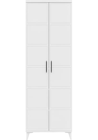 GuneyStore Milano 2 Kapaklı Komple Mdf Beyaz Gardırop