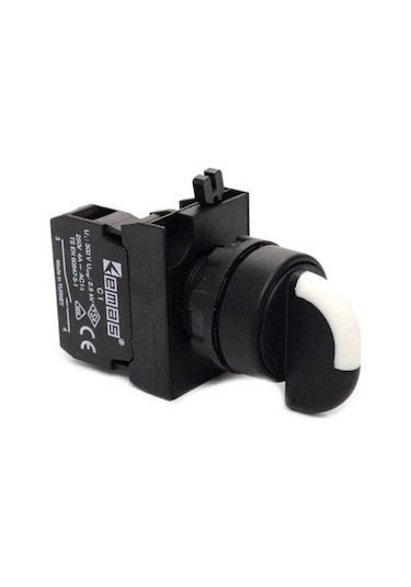 Emas Cp101s32 Cp Serisi Plastik 2no Iı-0-ı 60 Seçici Çift Dönüşlü 22 Mm Buton