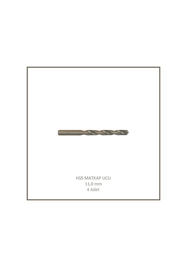 Hss Matkap Ucu 11 Mm, Metal, Ahşap, Plastik İçin 4 Adet