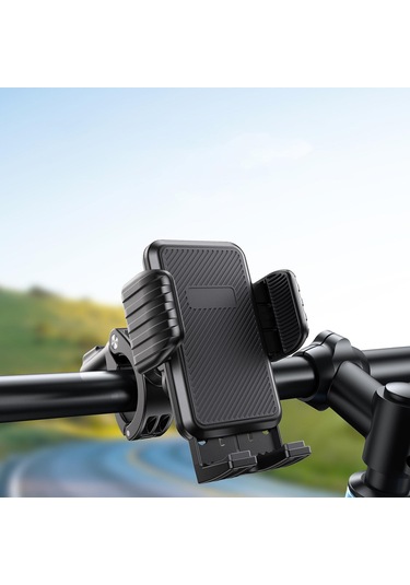 Bisiklet Motosiklet Şok Emme Cep Telefonu Tutucu Yerçekimi Navigasyon Dağı Siyah Siyah