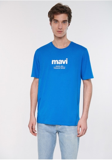 Mavi - Since 1991 Baskılı Mavi Tişört 066849-70913 Mavi