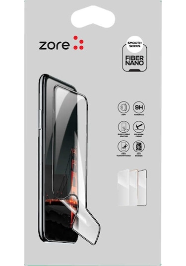 Xiaomi Redmi Note 9S/Pro Zore Fiber Nano Ekran Koruyucu Siyah
